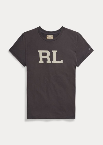 Playeras Polo Ralph Lauren Mujer Negros / Beige - RL Cotton Jersey - GOTWV6245